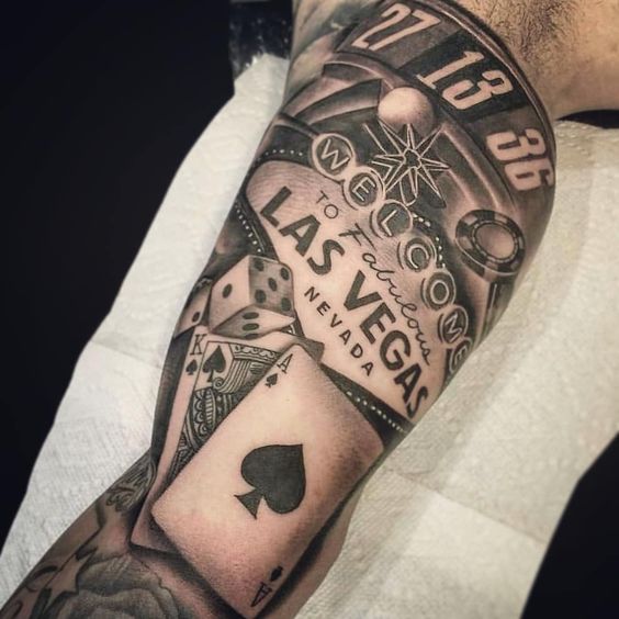 classic gambling tattoo