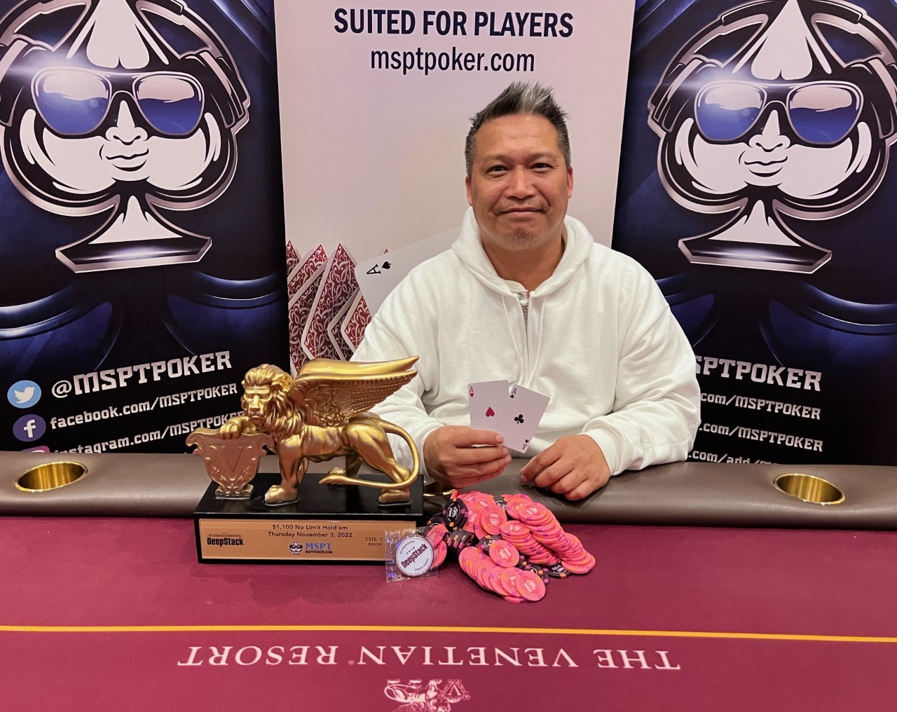 Nghia Nguyen Wins $1,100 MSPT Venetian Main Event ($90,215)