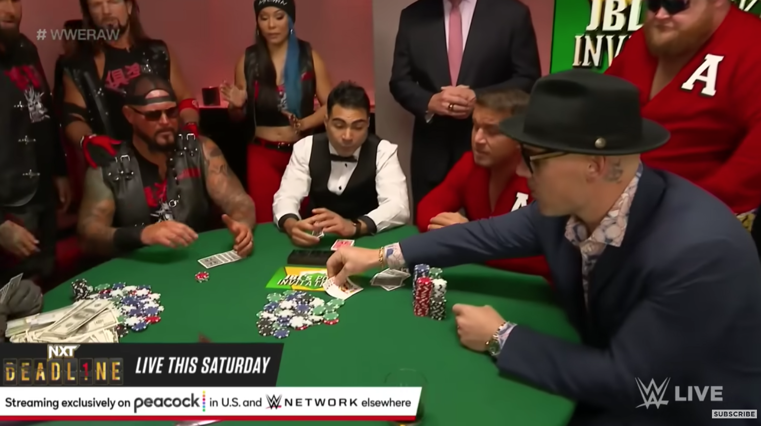 Fights Break Out at JBL Invitational Poker Tournament on WWE Monday Night Raw